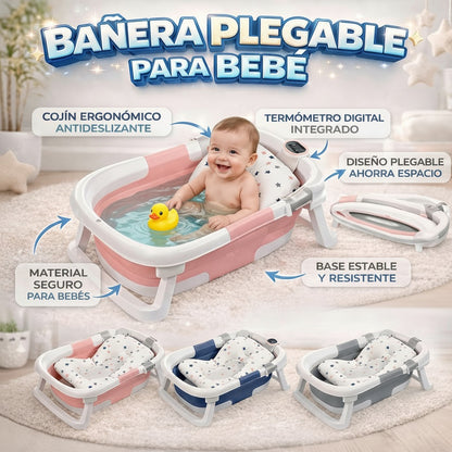 BAÑERA PLEGABLE CON TERMOMETRO + ENVIO GRATIS