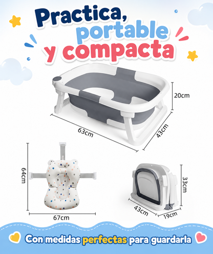 BAÑERA PLEGABLE CON TERMOMETRO + ENVIO GRATIS